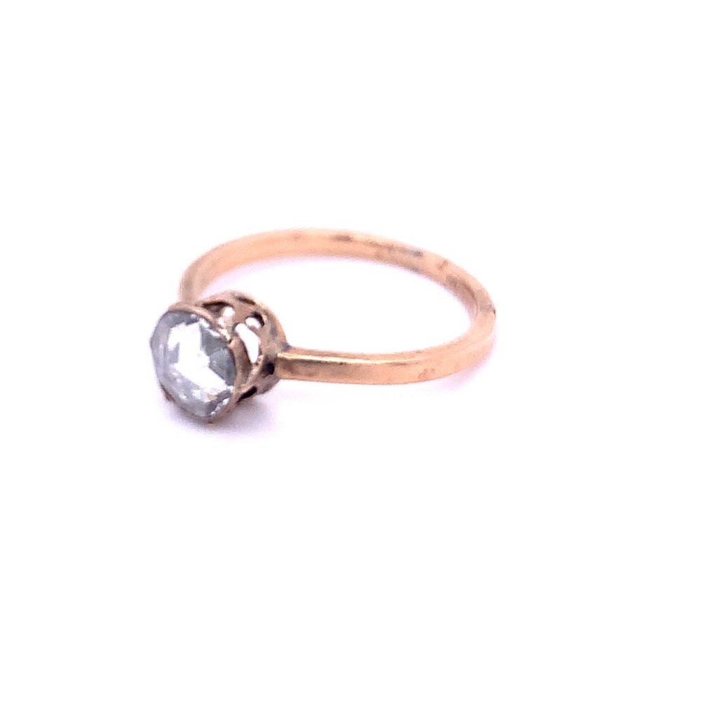 Antique Rose Cut diamond engagement ring - Picture 4 of 6